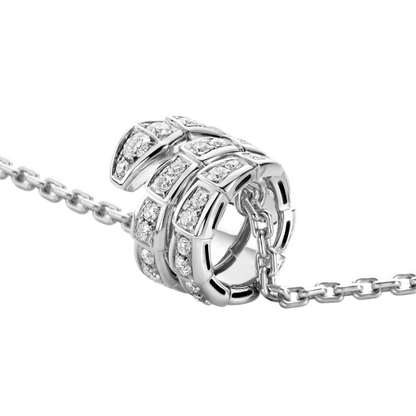 [ECHO ]SERPENTI  NECKLACE DOUBLE RING DIAMOND
