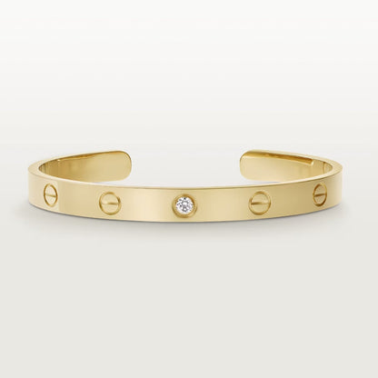 [ECHO ]LOVE BRACELET 6.1MM 1 DIAMOND OPEN CUFF