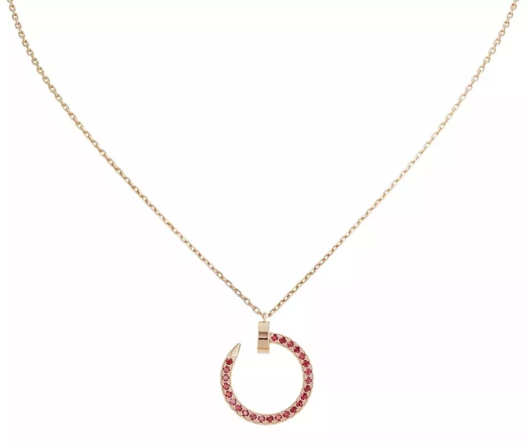 [ECHO ]JUSTE NECKLACE GOLD RED DIAMONDS