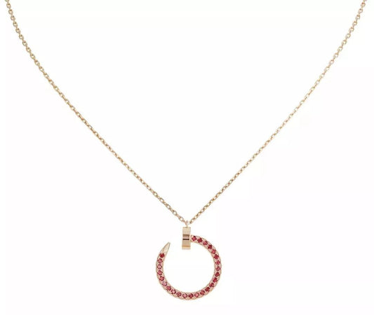 [ECHO ]JUSTE NECKLACE GOLD RED DIAMONDS