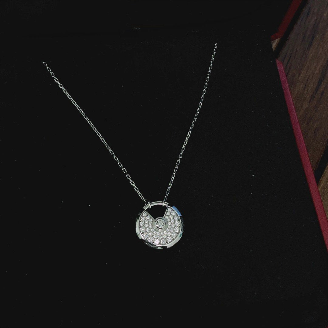 [ECHO ]AMULETTE SILVER FULL DIAMOND NECKLACE