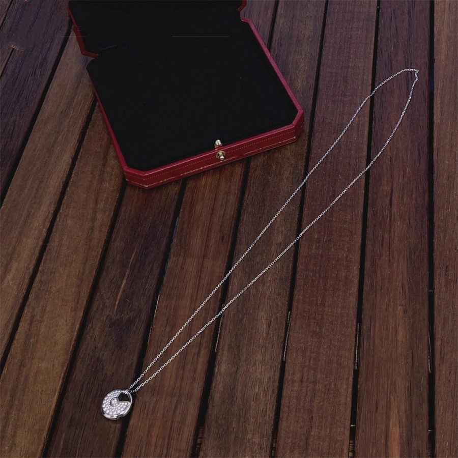 [ECHO ]AMULETTE SILVER FULL DIAMOND NECKLACE