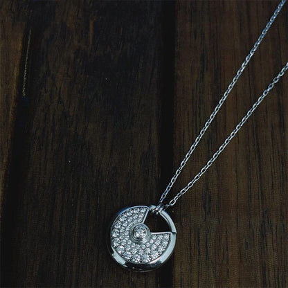[ECHO ]AMULETTE SILVER FULL DIAMOND NECKLACE