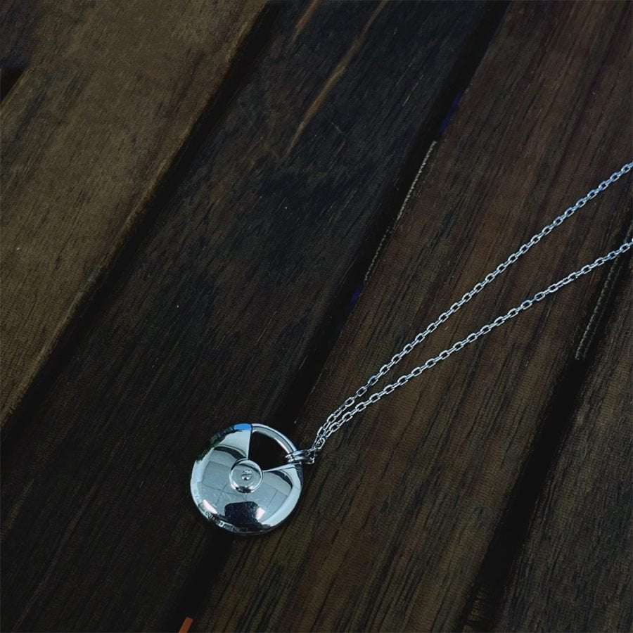 [ECHO ]AMULETTE SILVER FULL DIAMOND NECKLACE