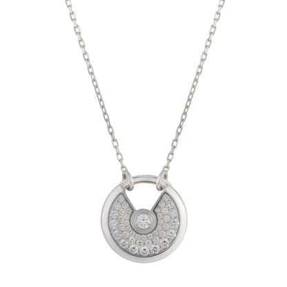 [ECHO ]AMULETTE SILVER FULL DIAMOND NECKLACE