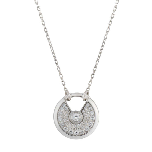 [ECHO ]AMULETTE SILVER FULL DIAMOND NECKLACE