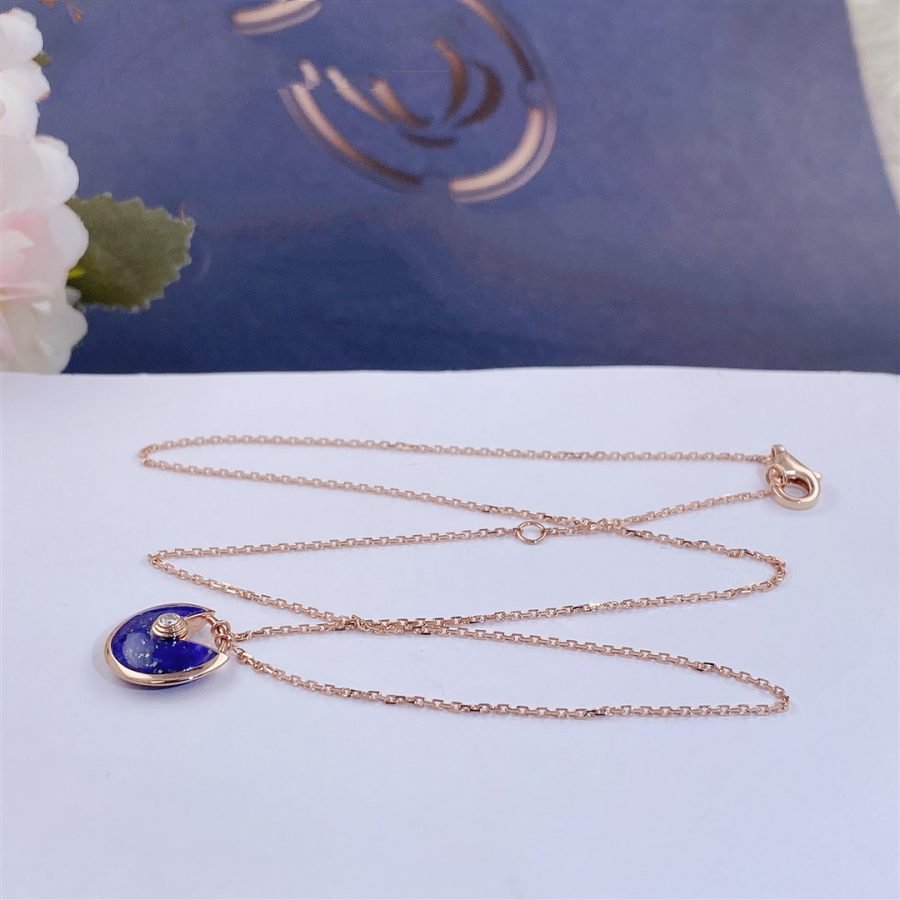 [ECHO ]AMULETTE ROSE GOLD AGATE NECKLACE