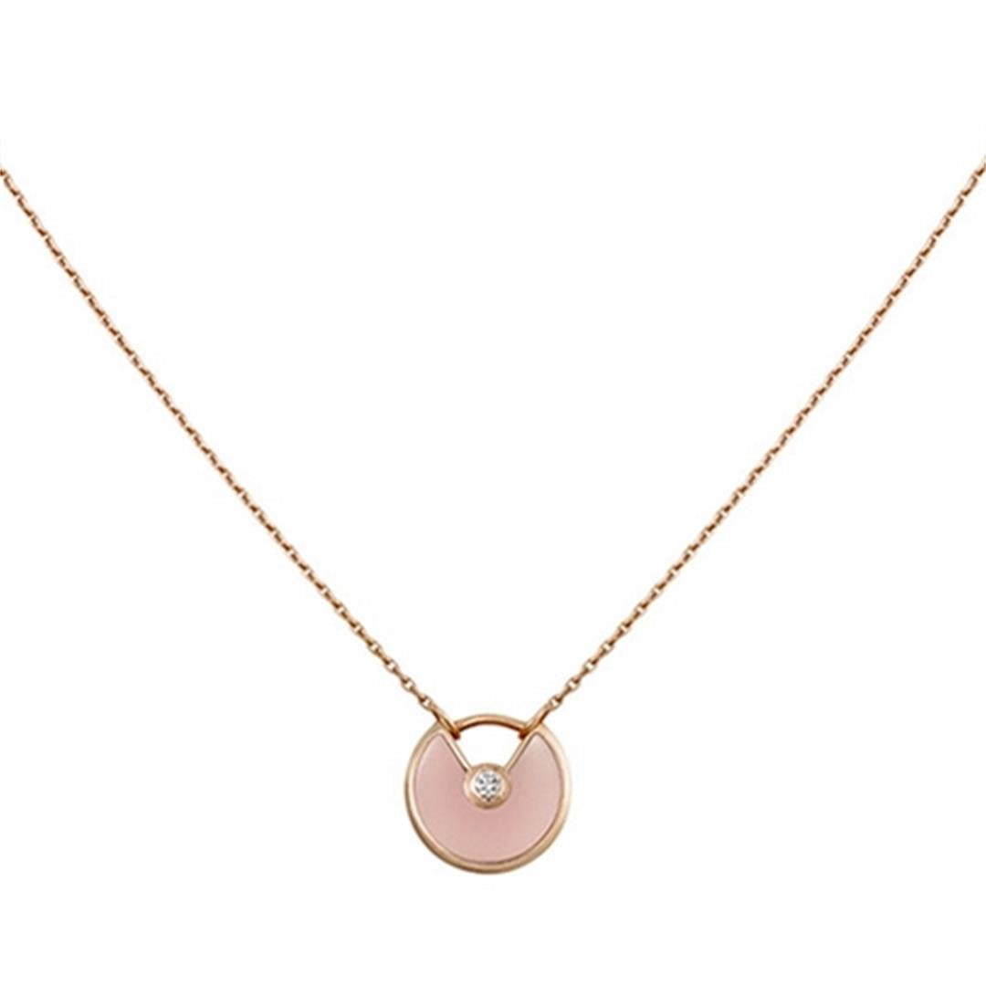 [ECHO ]AMULETTE ROSE GOLD PINK MOP NECKLACE