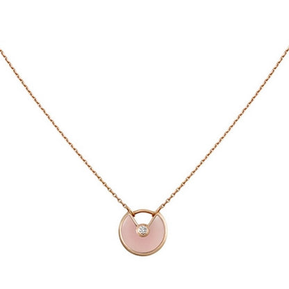 [ECHO ]AMULETTE ROSE GOLD PINK MOP NECKLACE