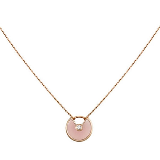 [ECHO ]AMULETTE ROSE GOLD PINK MOP NECKLACE