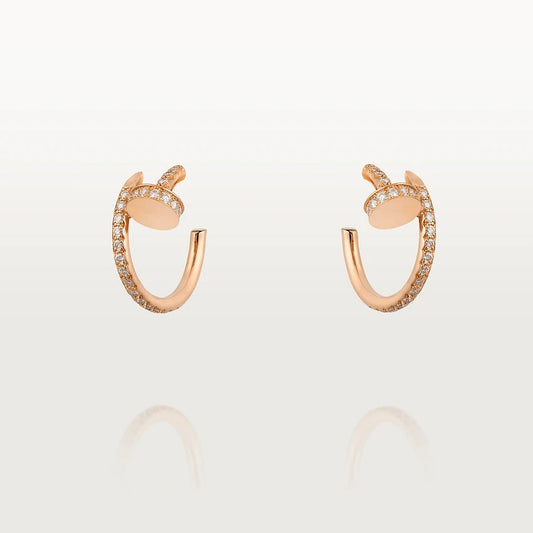 [ECHO ]JUSTE EARRINGS 12.75MM PINK GOLD DIAMOND