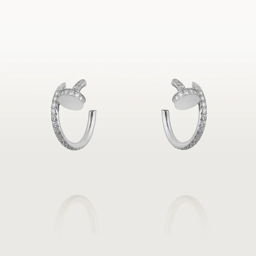 [ECHO ]JUSTE EARRINGS 12.75MM SILVER DIAMOND