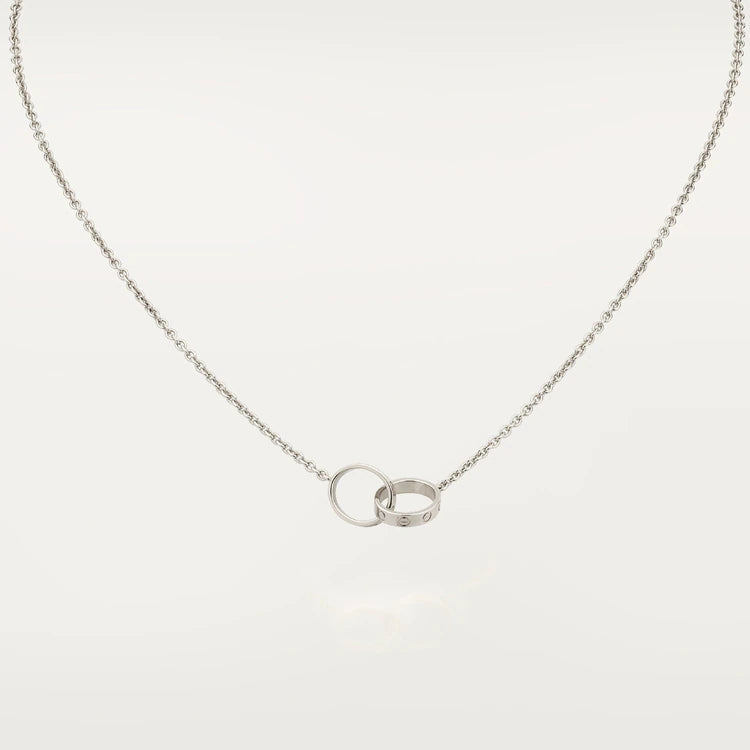 [ECHO ]LOVE NECKLACE PINK GOLD AND SILVER