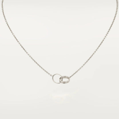 [ECHO ]LOVE NECKLACE PINK GOLD AND SILVER