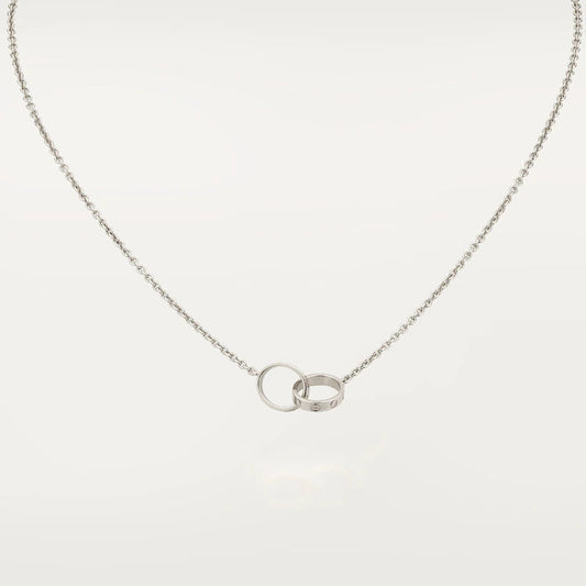 [ECHO ]LOVE NECKLACE PINK GOLD AND SILVER
