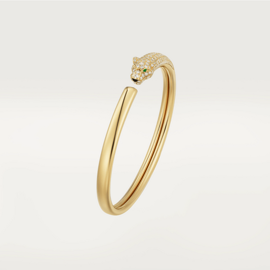 [ECHO ]PANTHERE GOLD DIAMOND OPEN BRACELET