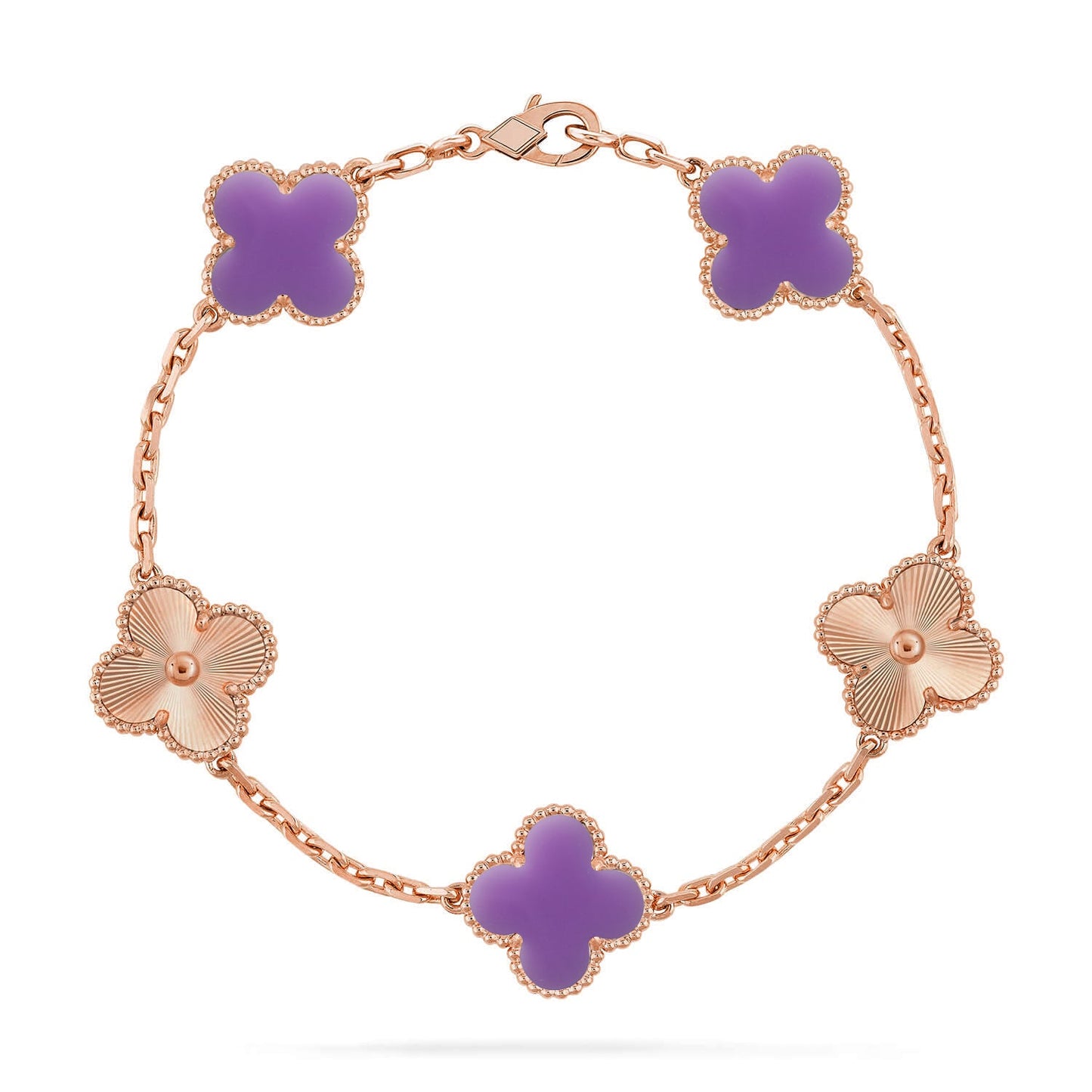 [ECHO ]CLOVER 5 MOTIF LIGHT PURPLE BRACELET COLLECTION
