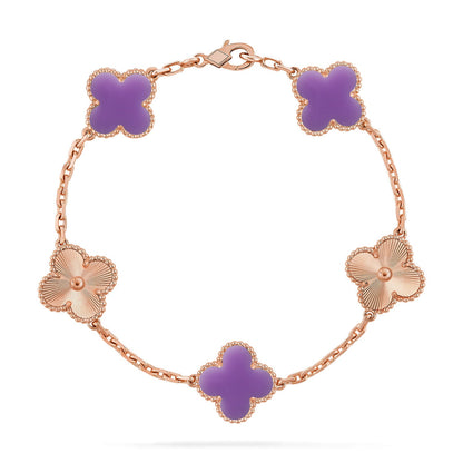 [ECHO ]CLOVER 5 MOTIF LIGHT PURPLE BRACELET COLLECTION