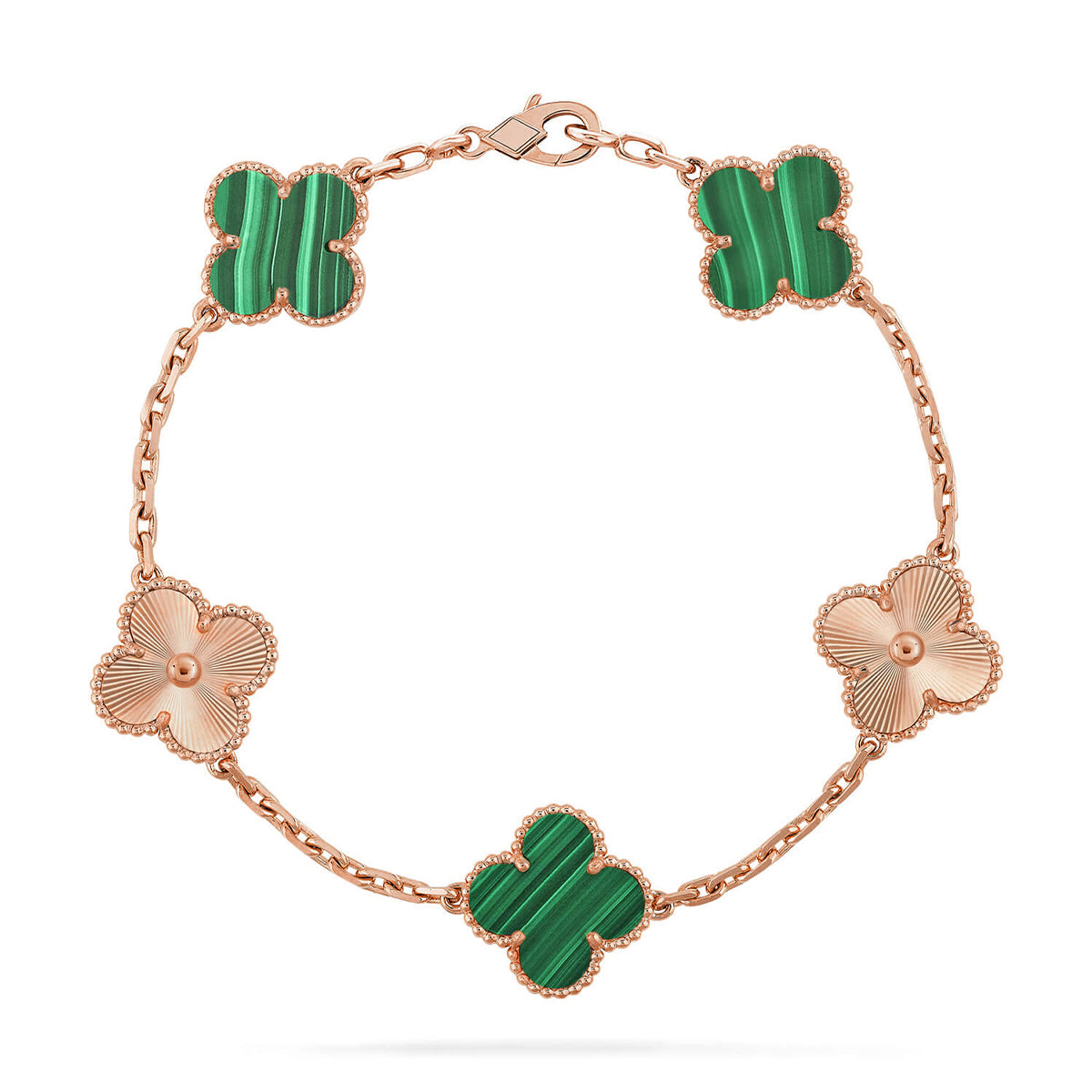 [ECHO ] CLOVER 5 MOTIF MALACHITE BRACELET COLLECTION