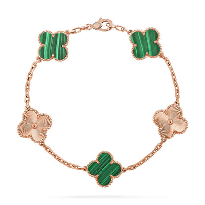[ECHO ] CLOVER 5 MOTIF MALACHITE BRACELET COLLECTION