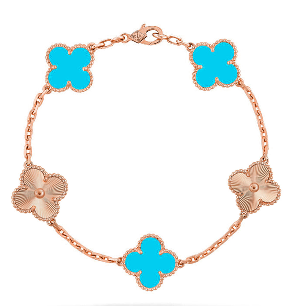 [ECHO ] CLOVER 5 MOTIF TURQUOISE BRACELET COLLECTION