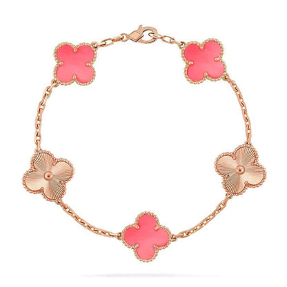 [ECHO ] CLOVER 5 MOTIFS  PINK MOP BRACELET COLLECTION