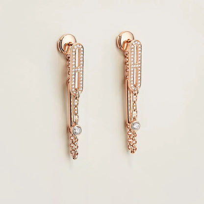 [ECHO ]CHAINE CHAOS DIAMOND DROP EARRINGS