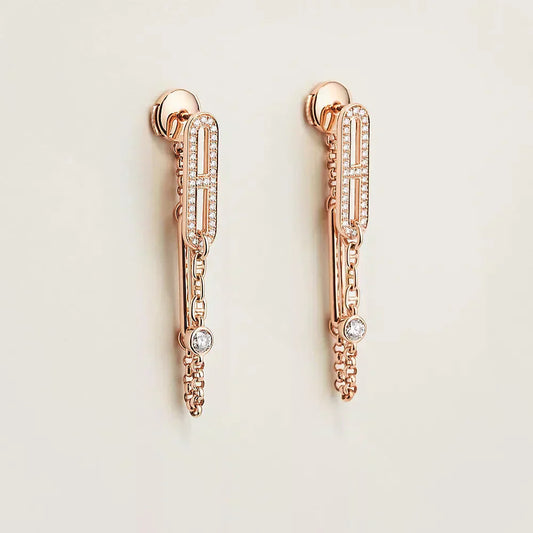[ECHO ]CHAINE CHAOS DIAMOND DROP EARRINGS