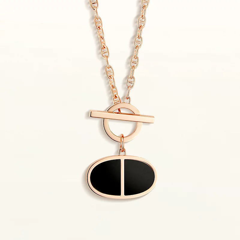[ECHO ]CHAINE VERSO BLACK CERAMIC NECKLACE