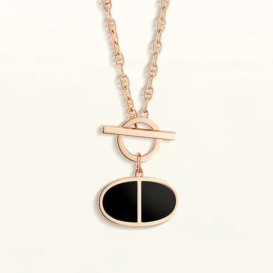[ECHO ]CHAINE VERSO BLACK CERAMIC NECKLACE