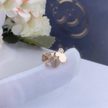 [ECHO ]BEE LOVE PINK GOLD DIAMOND EARRINGS