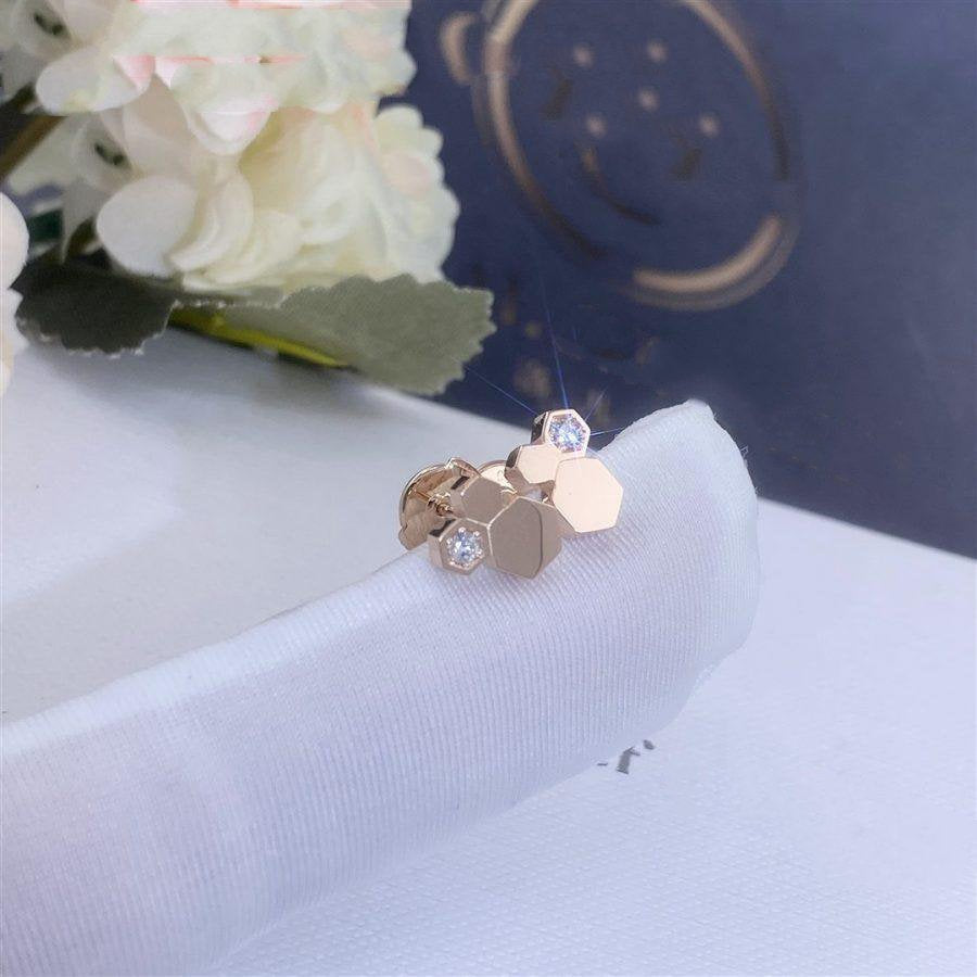 [ECHO ]BEE LOVE PINK GOLD DIAMOND EARRINGS