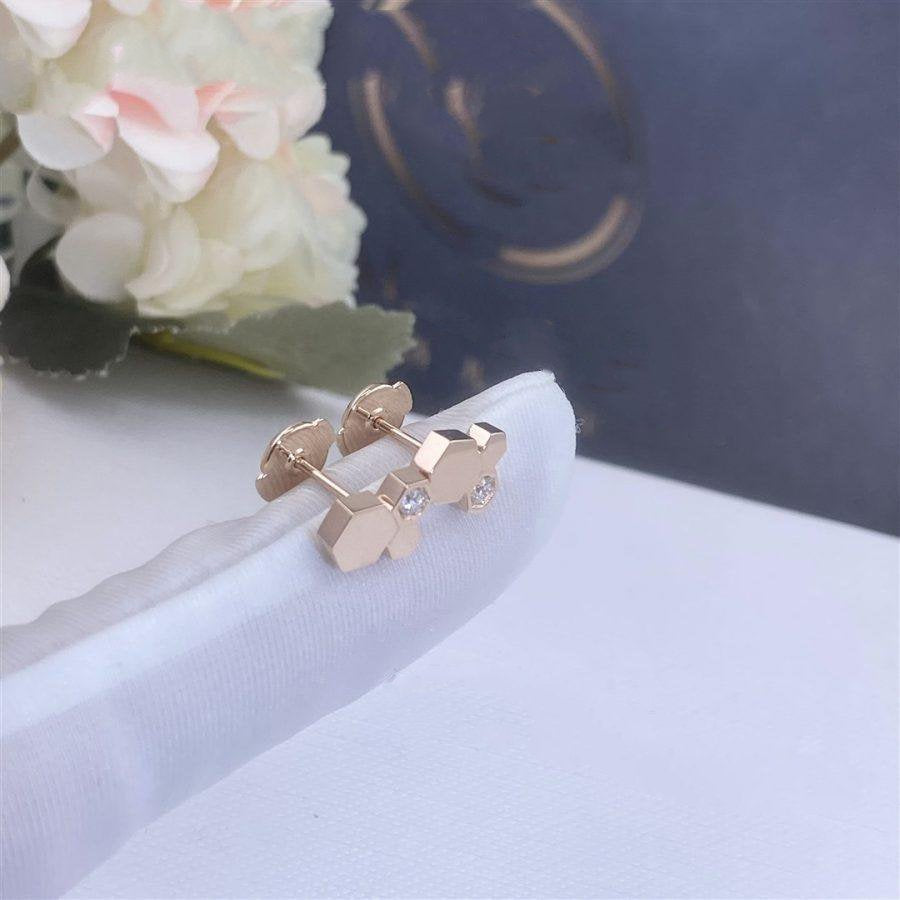 [ECHO ]BEE LOVE PINK GOLD DIAMOND EARRINGS