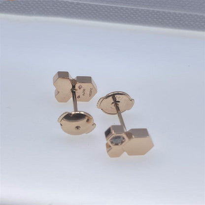 [ECHO ]BEE LOVE PINK GOLD DIAMOND EARRINGS