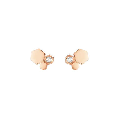 [ECHO ]BEE LOVE PINK GOLD DIAMOND EARRINGS