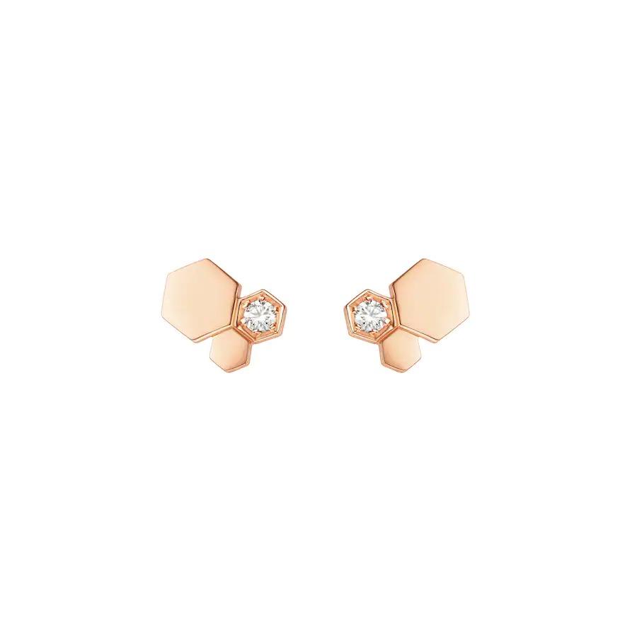 [ECHO ]BEE LOVE PINK GOLD DIAMOND EARRINGS