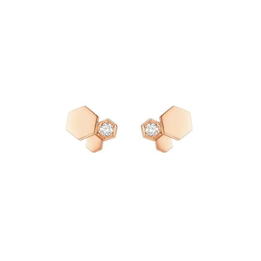 [ECHO ]BEE LOVE PINK GOLD DIAMOND EARRINGS