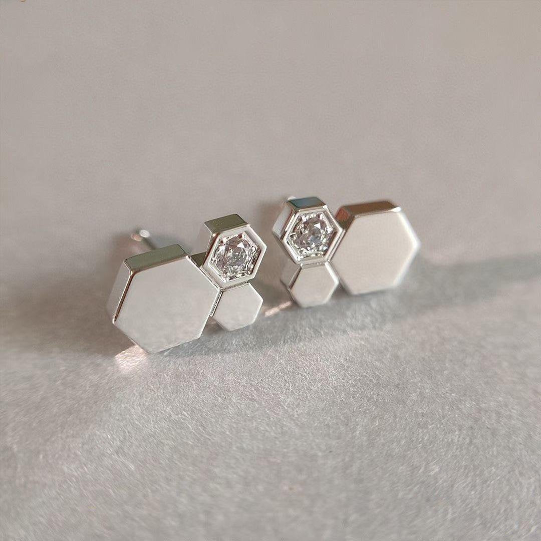 [ECHO ]BEE LOVE SILVER DIAMOND EARRINGS