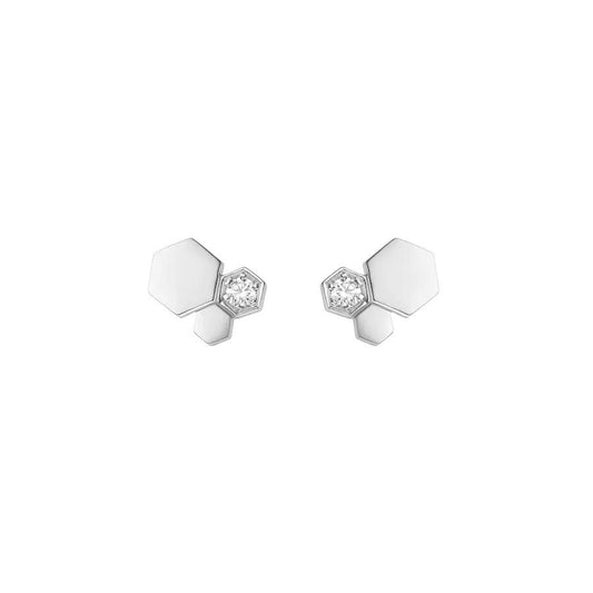 [ECHO ]BEE LOVE SILVER DIAMOND EARRINGS