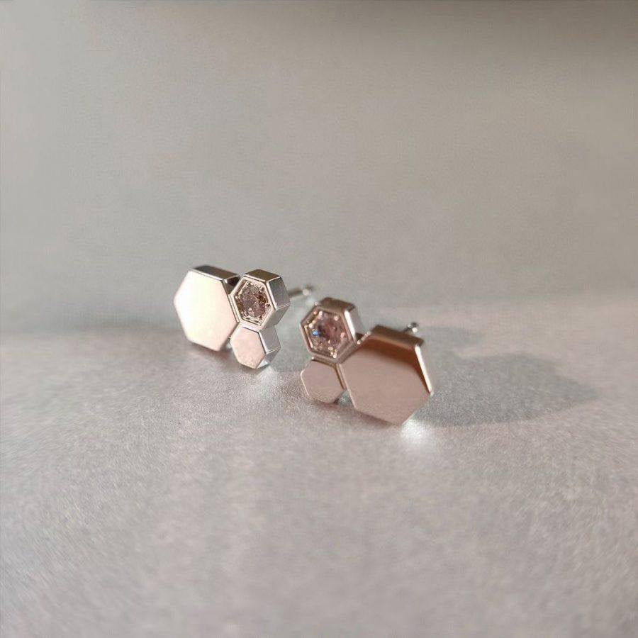 [ECHO ]BEE LOVE SILVER DIAMOND EARRINGS