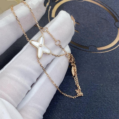 [ECHO ]JEUX BRACELET WHITE MOP PINK GOLD 1 DIAMOND