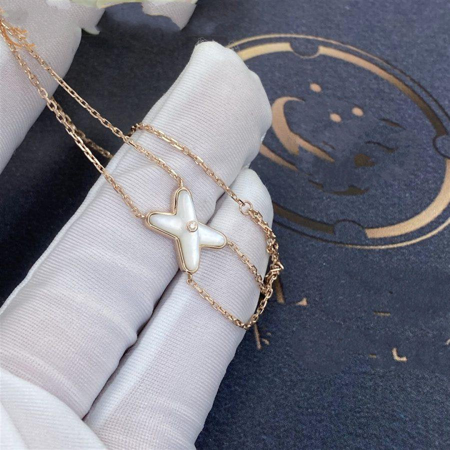 [ECHO ]JEUX BRACELET WHITE MOP PINK GOLD 1 DIAMOND