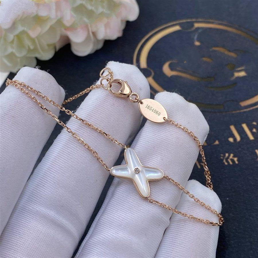 [ECHO ]JEUX BRACELET WHITE MOP PINK GOLD 1 DIAMOND