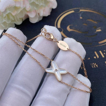 [ECHO ]JEUX BRACELET WHITE MOP PINK GOLD 1 DIAMOND