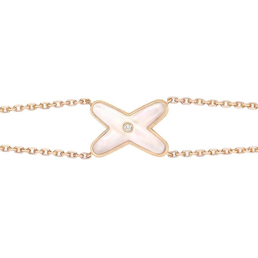 [ECHO ]JEUX BRACELET WHITE MOP PINK GOLD 1 DIAMOND
