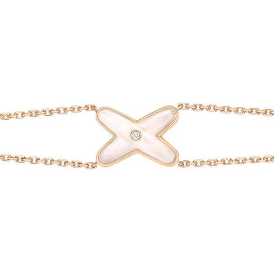[ECHO ]JEUX BRACELET WHITE MOP PINK GOLD 1 DIAMOND