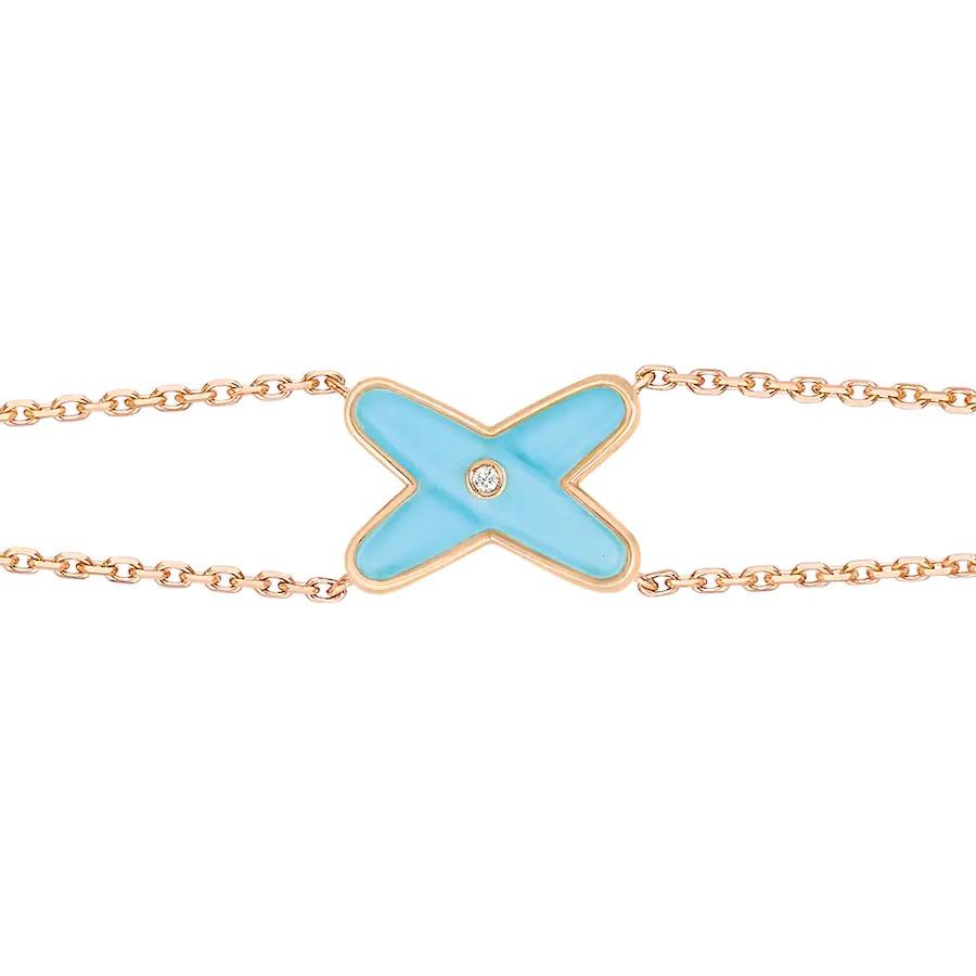 [ECHO ]JEUX BRACELET TURQUOISE PINK GOLD 1 DIAMOND