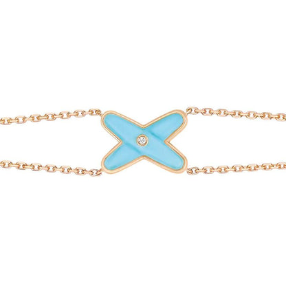 [ECHO ]JEUX BRACELET TURQUOISE PINK GOLD 1 DIAMOND