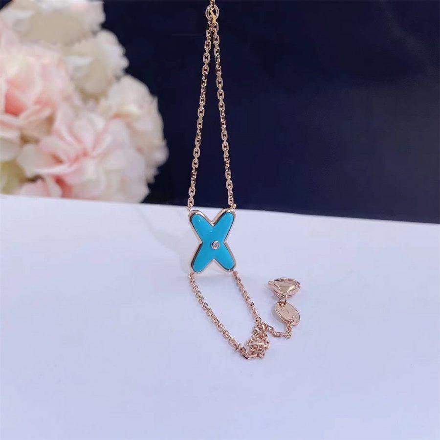 [ECHO ]JEUX BRACELET TURQUOISE PINK GOLD 1 DIAMOND