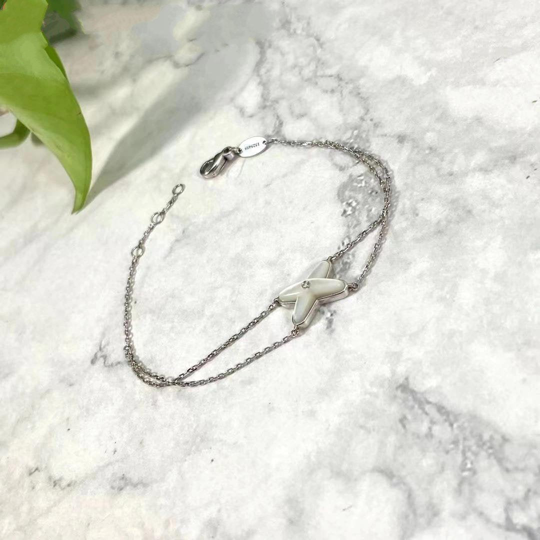[ECHO ]JEUX BRACELET WHITE MOP SILVER 1 DIAMOND